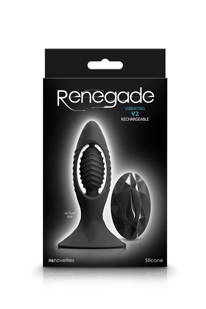 NS Novelties - Renegade - V2 Vibrating Butt Plug & Remote - Black - Stag Shop