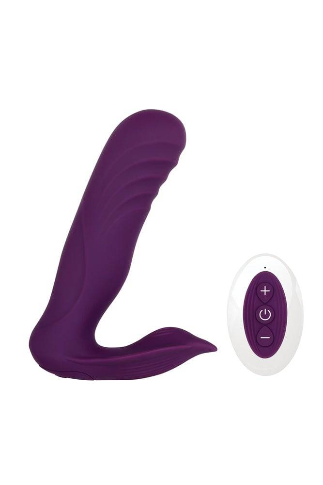 Evolved - Gender X - Velvet Hammer Thrusting Dual Vibrator - Purple - Stag Shop