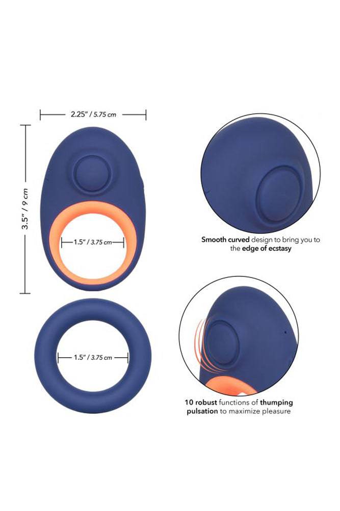 Cal Exotics - Link Up - Verge Thumping Cock Ring Set - Blue - Stag Shop