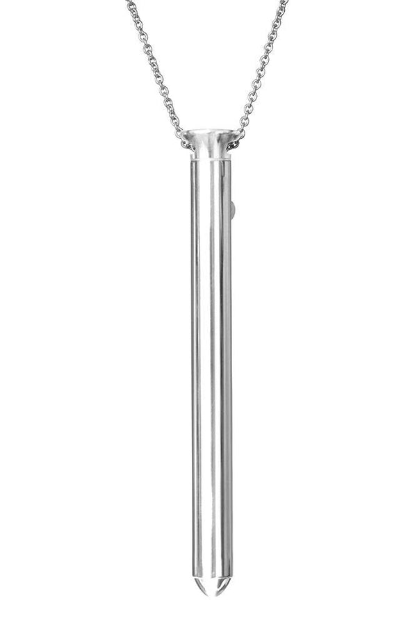 Crave - Vesper Bullet Vibrator Necklace - Silver - Stag Shop