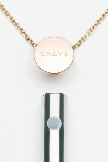 Crave - Vesper Bullet Vibrator Necklace - Rose Gold - Stag Shop