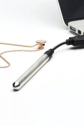 Crave - Vesper Bullet Vibrator Necklace - Rose Gold - Stag Shop