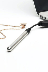 Thumbnail for Crave - Vesper Bullet Vibrator Necklace - Silver - Stag Shop