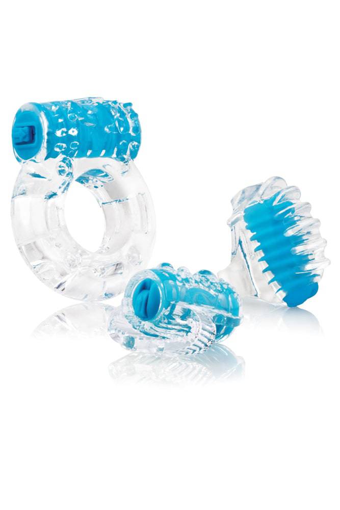 Screaming O - Vibroman Cock Tongue and Finger Ring Set - Blue - Stag Shop