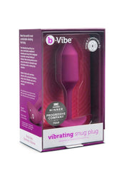 b-Vibe - Vibrating Snug Plug - Weighted Butt Plug - Medium - Pink - Stag Shop