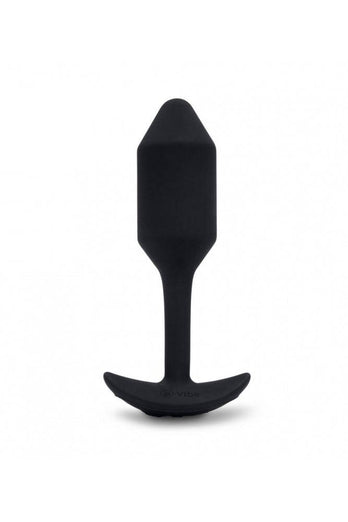b-Vibe - Vibrating Snug Plug - Weighted Butt Plug - Medium - Black - Stag Shop