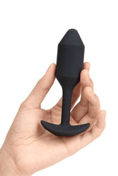 b-Vibe - Vibrating Snug Plug - Weighted Butt Plug - Medium - Black - Stag Shop