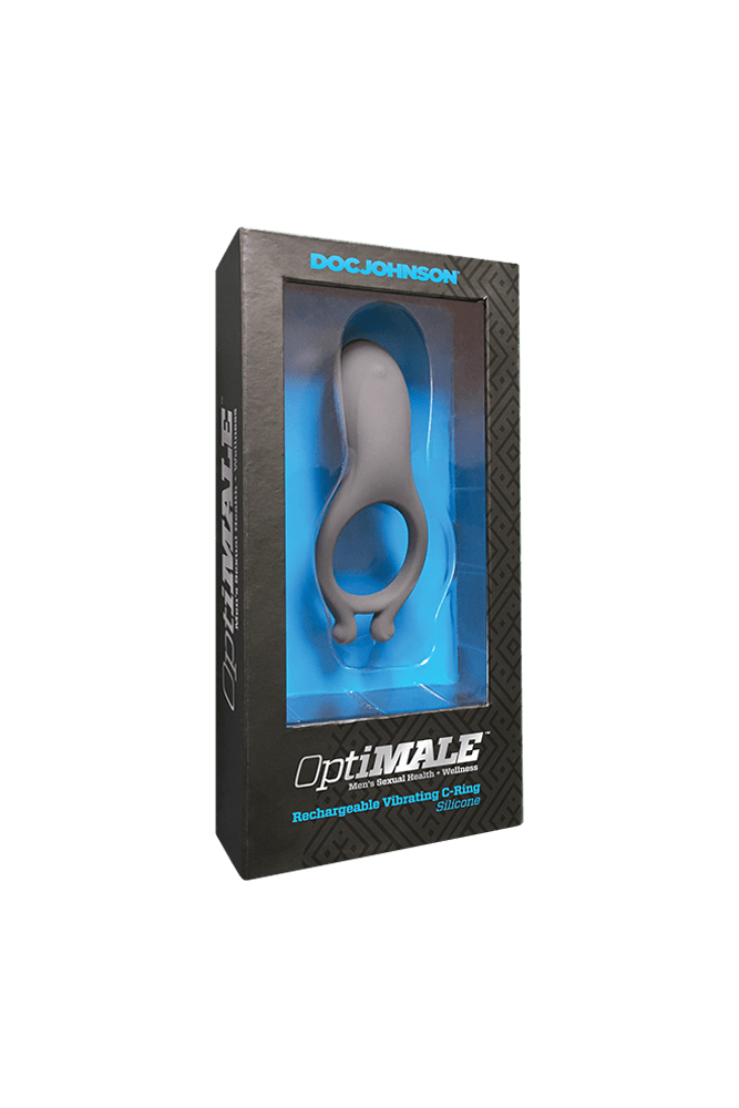 Doc Johnson - Optimale - Rechargeable Vibrating C-Ring - Slate - Stag Shop