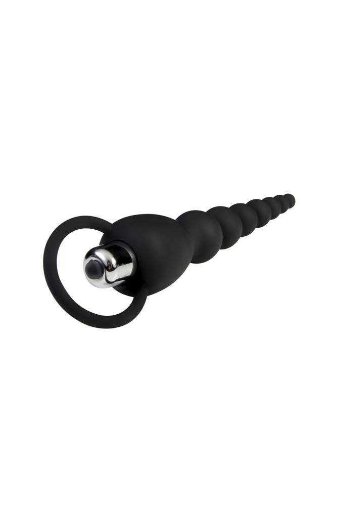 Adam & Eve - Vibrating Silicone Anal Beads - Black - Stag Shop