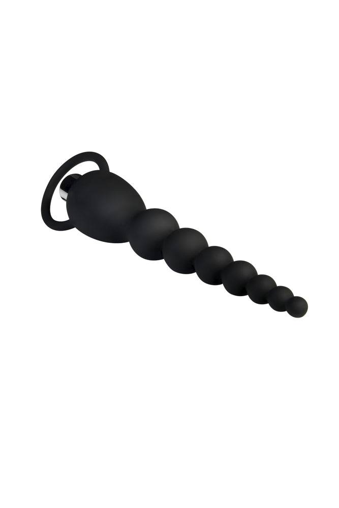 Adam & Eve - Vibrating Silicone Anal Beads - Black - Stag Shop