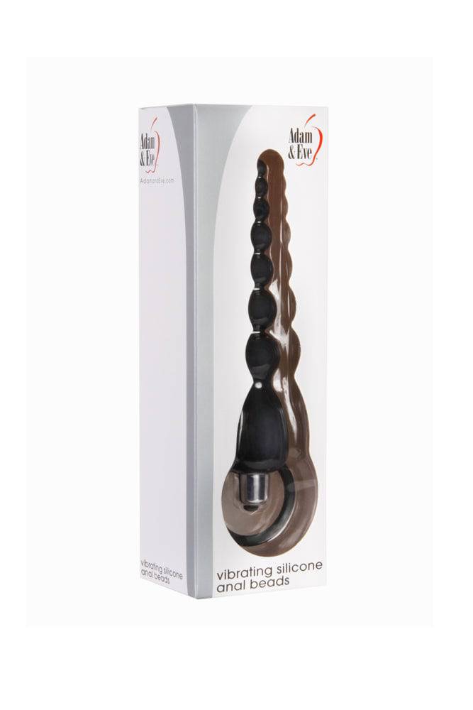 Adam & Eve - Vibrating Silicone Anal Beads - Black - Stag Shop