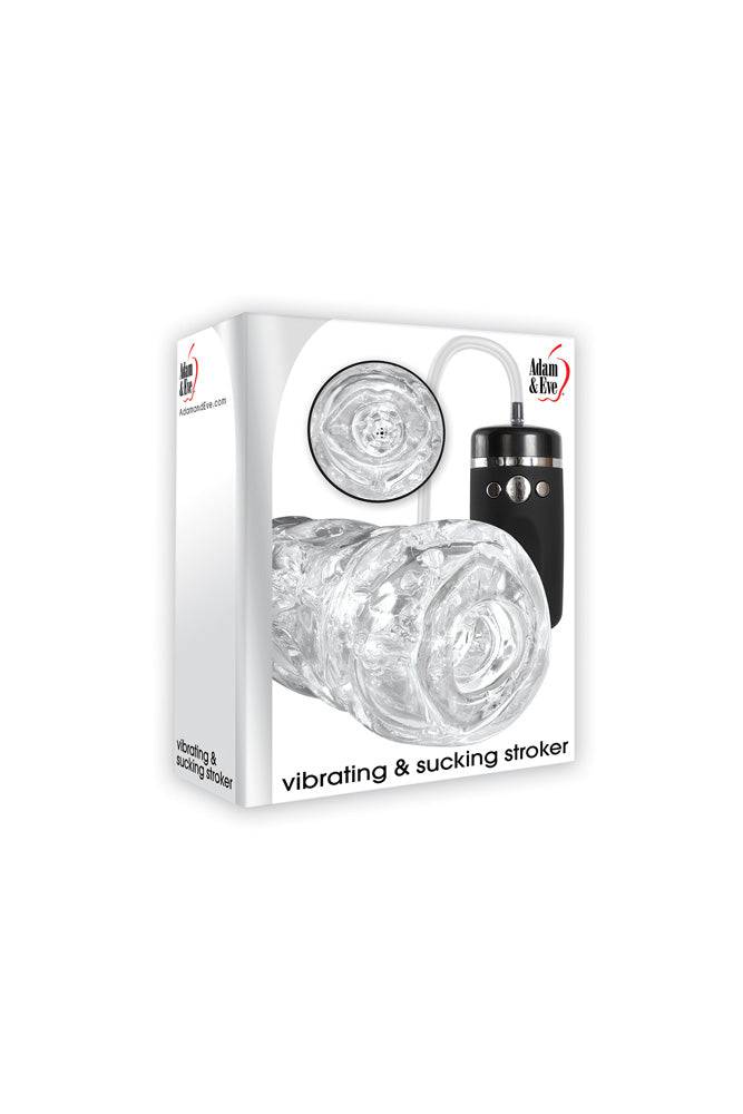 Adam & Eve - Vibrating & Sucking Stroker - Clear - Stag Shop