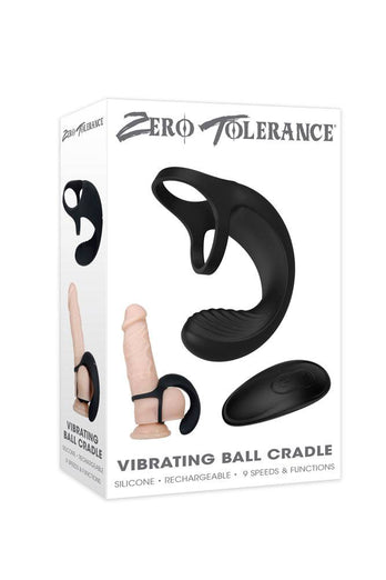 Zero Tolerance - Vibrating Ball Cradle & Remote - Black - Stag Shop
