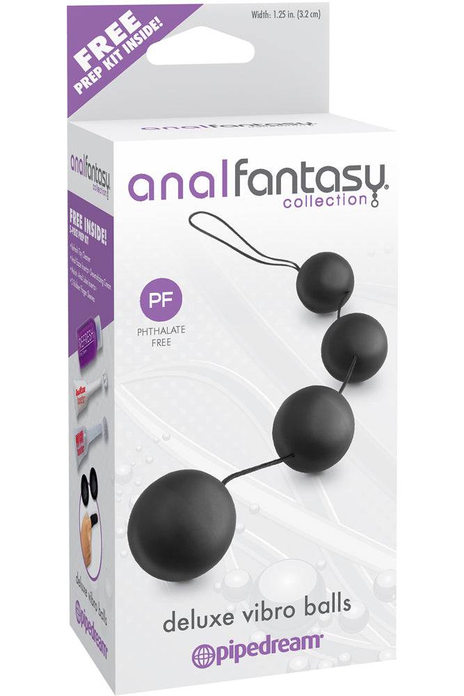 Pipedream - Anal Fantasy - Deluxe Vibro Balls Anal Beads - Black - Stag Shop
