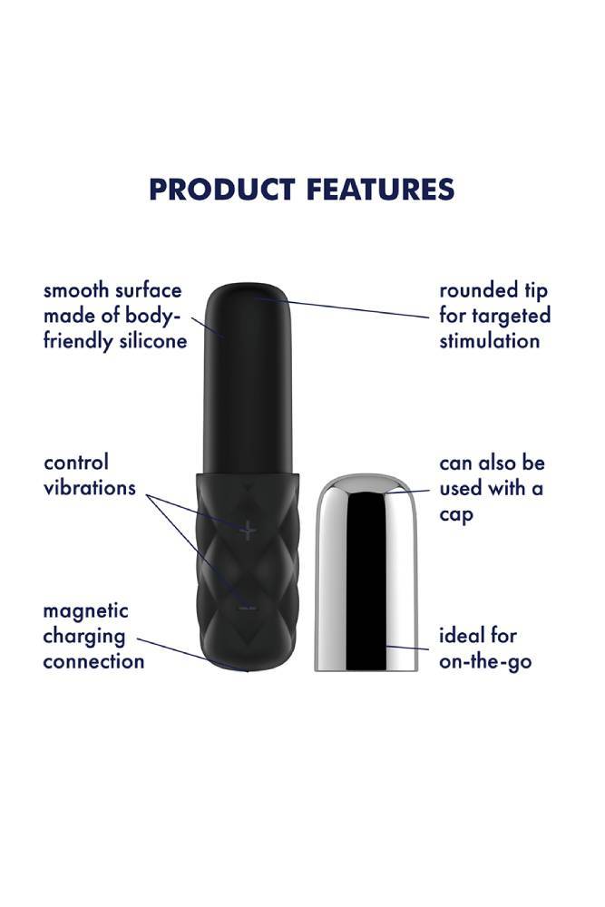 Satisfyer - Sparkling Darling Mini Vibrator - Black - Stag Shop