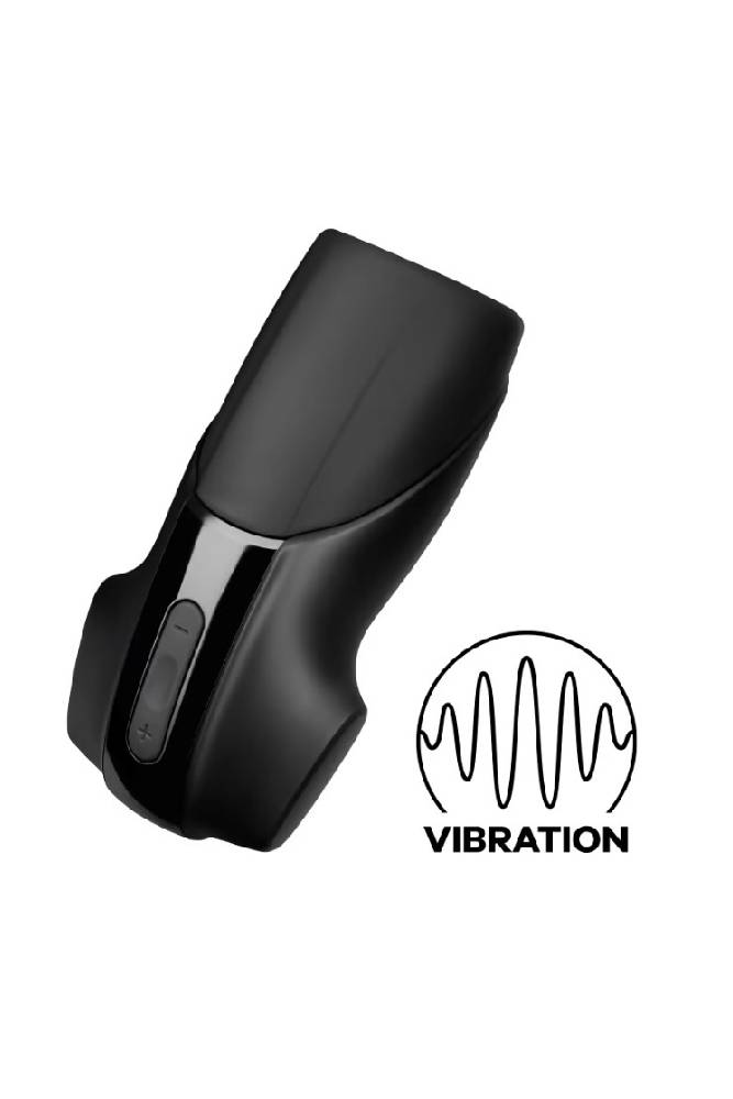 Satisfyer - Men's Vibrating Masturbator - Black - Stag Shop