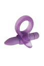 Adam & Eve - Vibrating Clitoral Tongue Cock Ring - Purple - Stag Shop