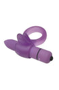 Adam & Eve - Vibrating Clitoral Tongue Cock Ring - Purple - Stag Shop