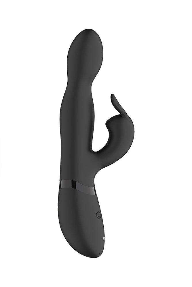 Shots Toys - VIVE - Niva - 360degrees Rotating Rabbit Vibrator - Black - Stag Shop