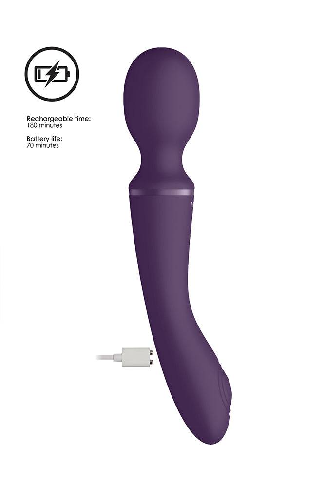 Shots Toys - VIVE - Enora - Dual Ended Wand Vibrator & Massager - Purple - Stag Shop