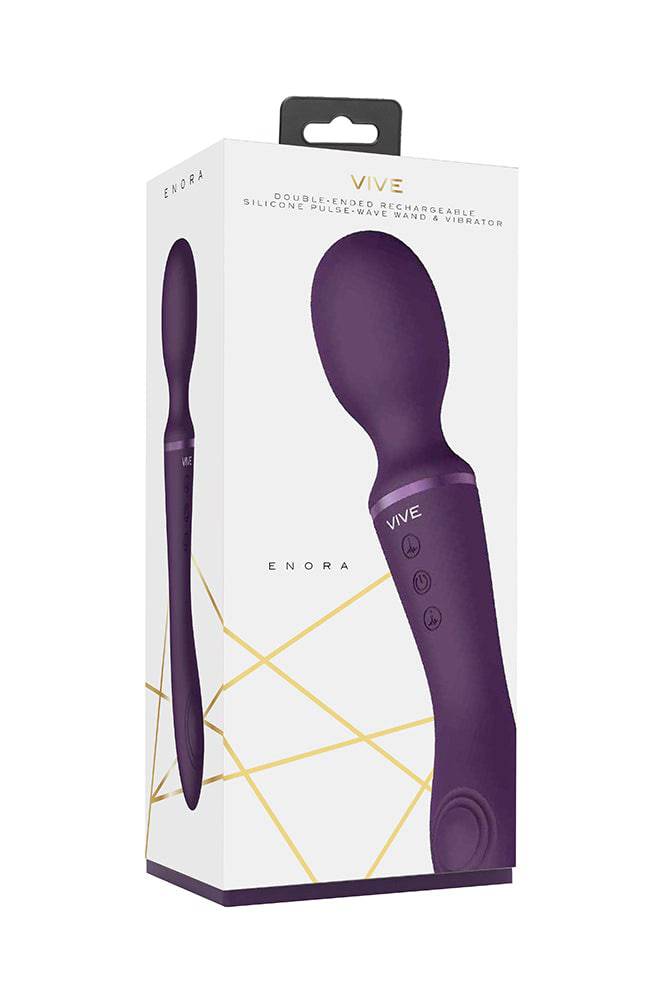 Shots Toys - VIVE - Enora - Dual Ended Wand Vibrator & Massager - Purple - Stag Shop