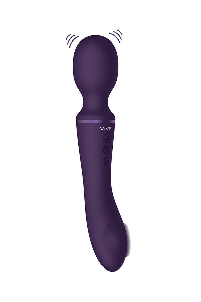 Shots Toys - VIVE - Enora - Dual Ended Wand Vibrator & Massager - Purple - Stag Shop