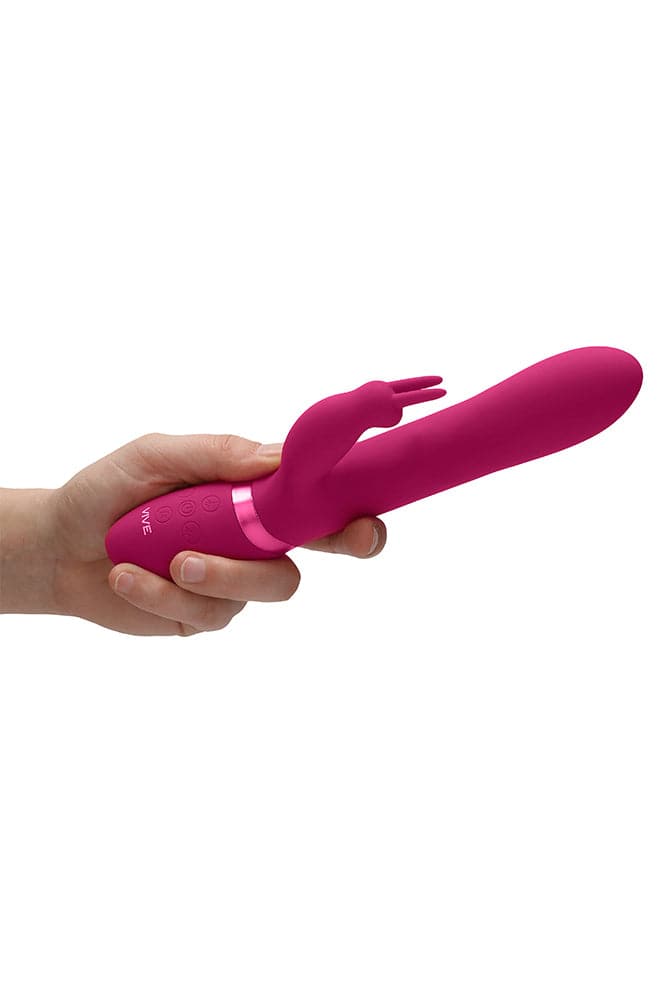 Shots Toys - VIVE - Amoris - Stimulating Beads Rabbit Vibrator - Pink - Stag Shop