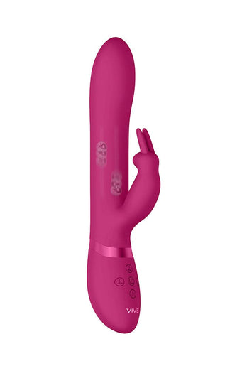 Shots Toys - VIVE - Amoris - Stimulating Beads Rabbit Vibrator - Pink - Stag Shop