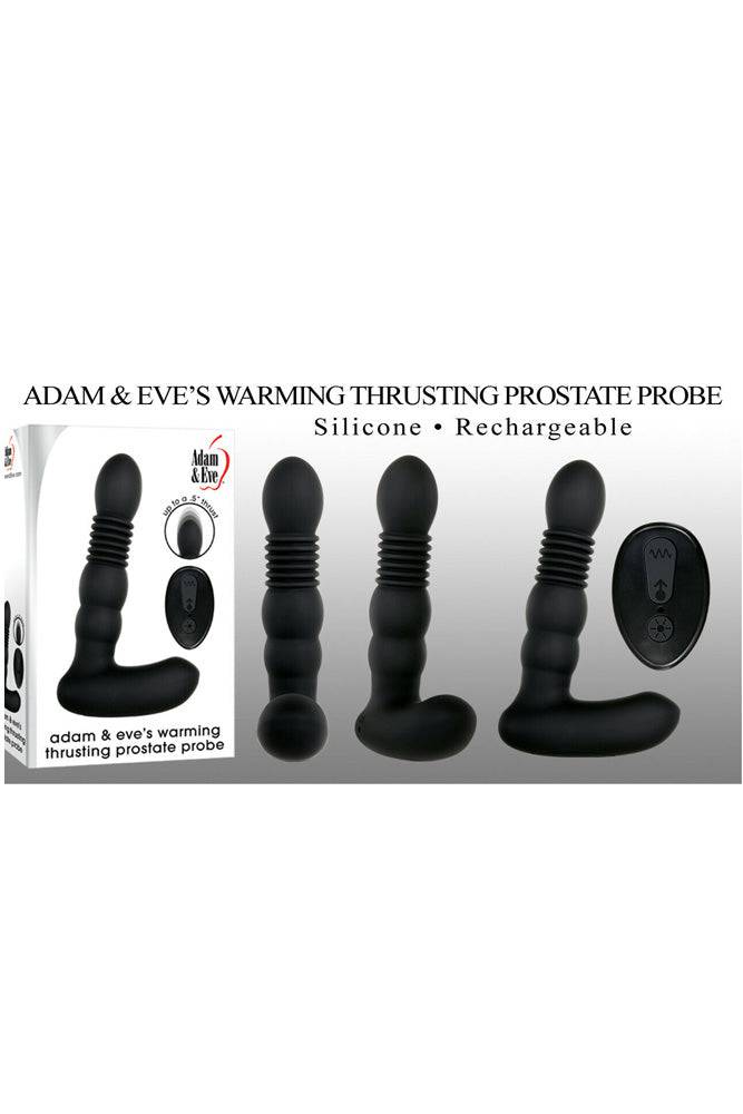 Adam & Eve - Warming Thrusting Prostate Probe & Remote - Black - Stag Shop