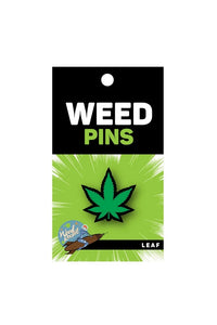 Thumbnail for Wood Rocket - Weed Leaf Enamel Pin - Stag Shop