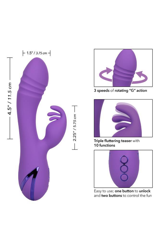 Cal Exotics - California Dreaming - West Coast Wave Rider - Dual Vibrator - Purple - Stag Shop