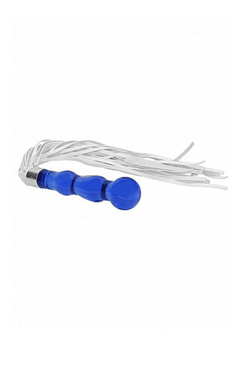 Shots Toys - Chrystalino - Whipster Glass Whip & Dildo - Blue - Stag Shop