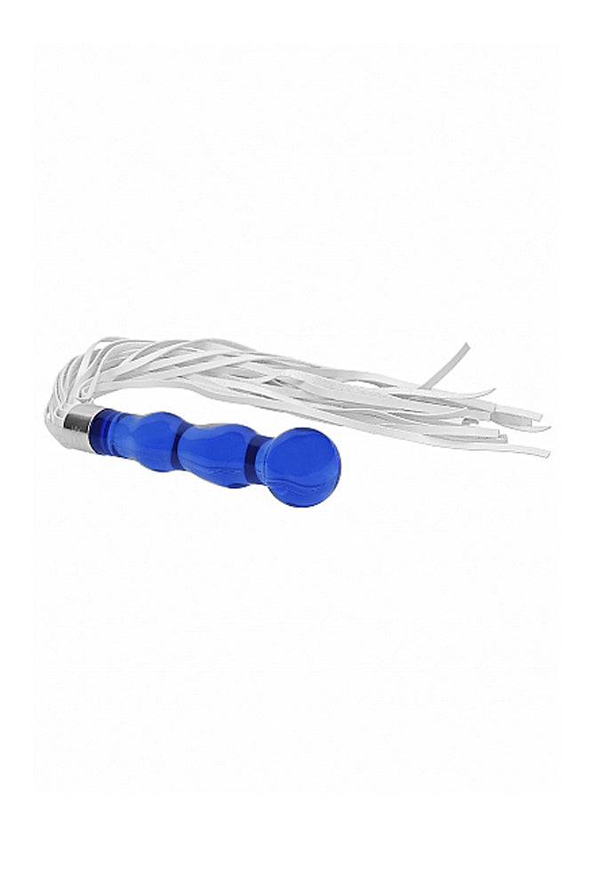 Shots Toys - Chrystalino - Whipster Glass Whip & Dildo - Blue - Stag Shop