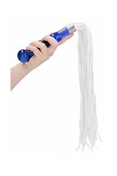 Shots Toys - Chrystalino - Whipster Glass Whip & Dildo - Blue - Stag Shop