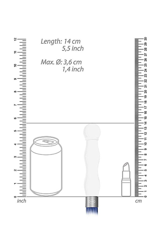 Shots Toys - Chrystalino - Whipster Glass Whip & Dildo - White - Stag Shop