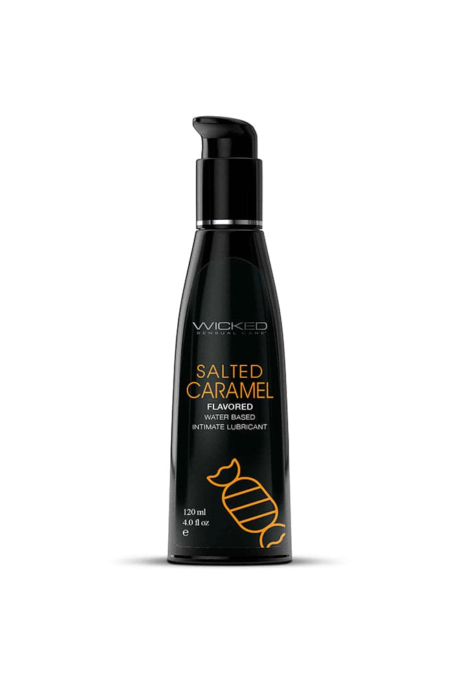 Wicked Sensual Care - Aqua Flavoured Lubricant - Salted Caramel - 4oz - Stag Shop