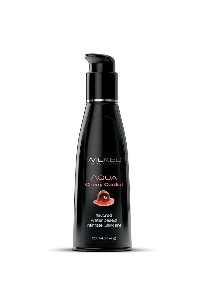 Wicked Sensual Care - Aqua Flavoured Lubricant - Cherry Cordial - 4oz - Stag Shop