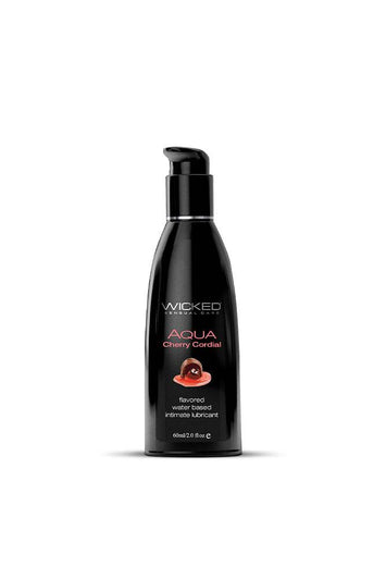 Wicked Sensual Care - Aqua Flavoured Lubricant - Cherry Cordial - 2oz - Stag Shop