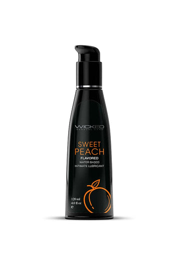 Wicked Sensual Care - Aqua Flavoured Lubricant - Sweet Peach - 4oz - Stag Shop