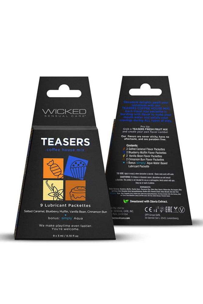 Wicked Sensual Care - Teasers Lubricant Variety Pack - Coffee House Mix - Stag Shop