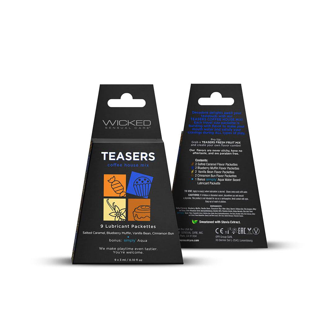 Wicked Sensual Care - Teasers Lubricant Variety Pack - Coffee House Mix - Stag Shop