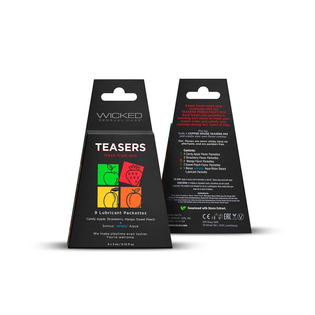 Wicked Sensual Care - Teasers Lubricant Variety Pack - Fresh Fruit Mix - Stag Shop