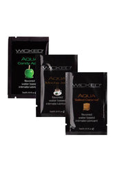 Wicked Sensual Care - Aqua Flavoured Lubricant - 3ml Foil Packet - Stag Shop