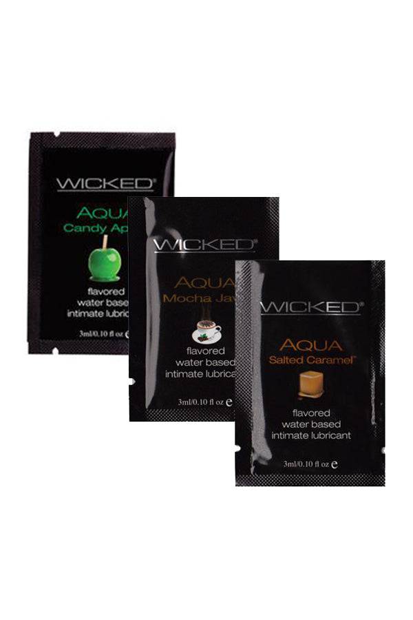 Wicked Sensual Care - Aqua Flavoured Lubricant - 3ml Foil Packet - Stag Shop