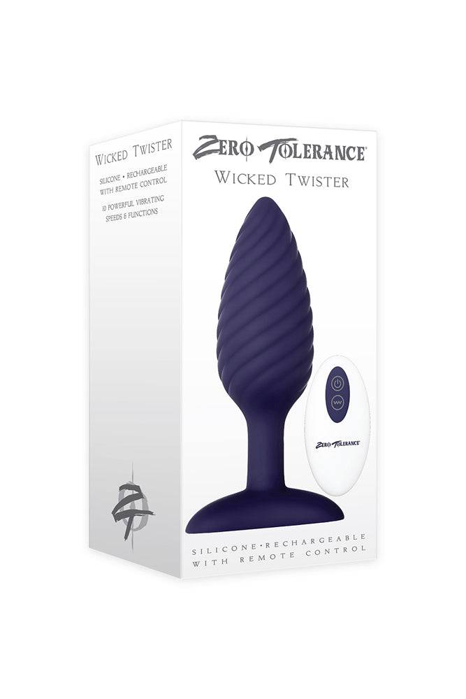 Zero Tolerance - Wicked Twister Vibrating Remote Butt Plug - Purple - Stag Shop