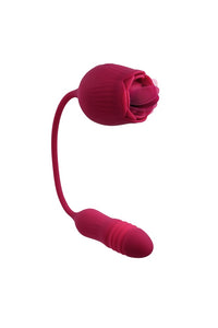 Thumbnail for Evolved - Wild Rose Thrusting Bullet with Flicking Tongue Vibrator - Red - Stag Shop