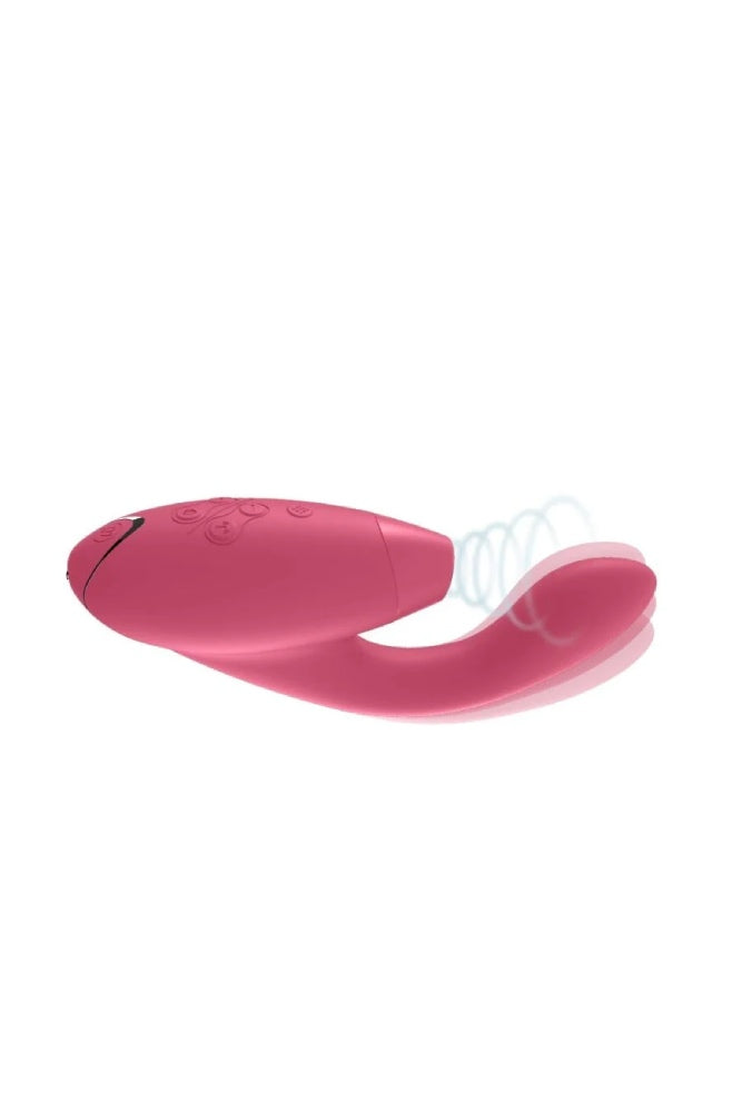 Womanizer - Duo Dual Stimulation Vibrator - Raspberry - Stag Shop