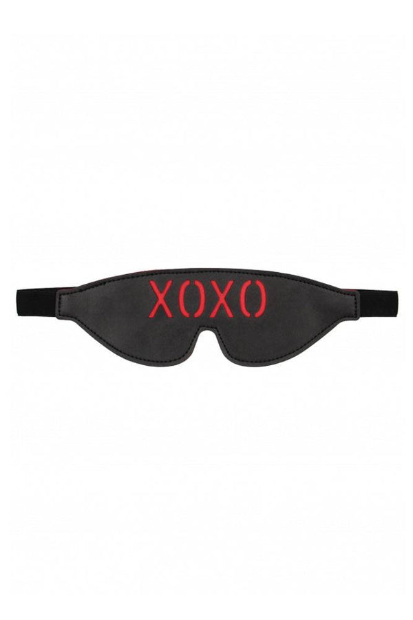 Ouch by Shots Toys - XOXO Blindfold - Black/Red - Stag Shop