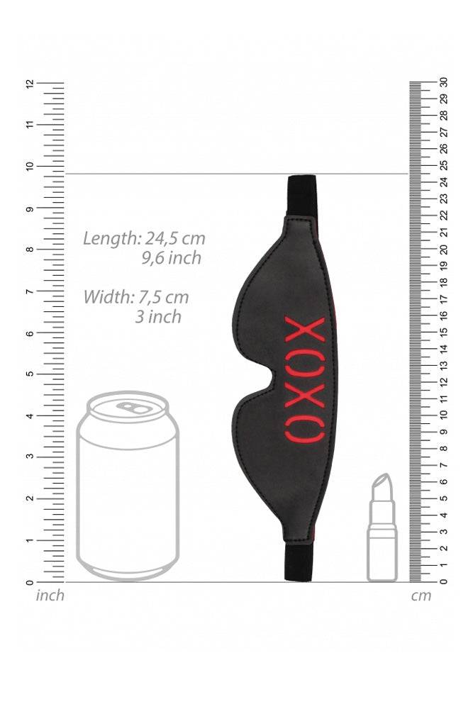 Ouch by Shots Toys - XOXO Blindfold - Black/Red - Stag Shop