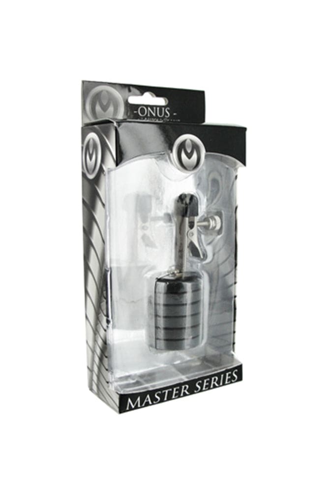 XR Brands - Master Series - Onus Nipple Clip with Magnet Weights - Stag Shop